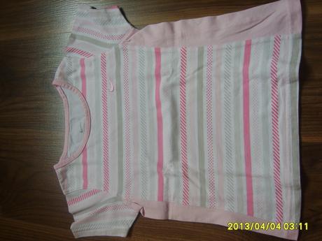 Tričko s krátkym rukávom,biele s pásikom, nike,122