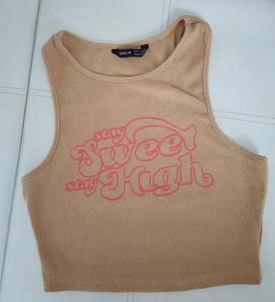Elastický crop top shein, s