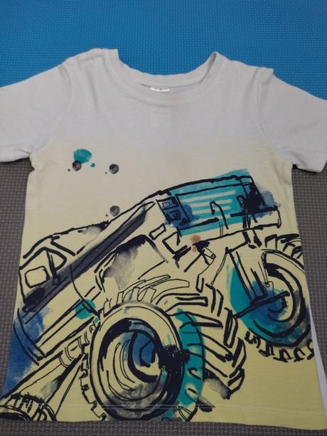 Biele krátke tričko auto 104 110, palomino,104