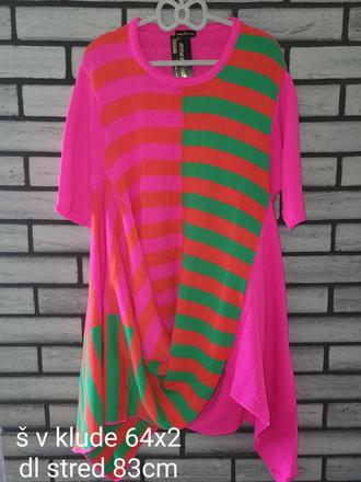 Svetrove asymetricke tricko plus size, 46 / 48 / 50 / 52