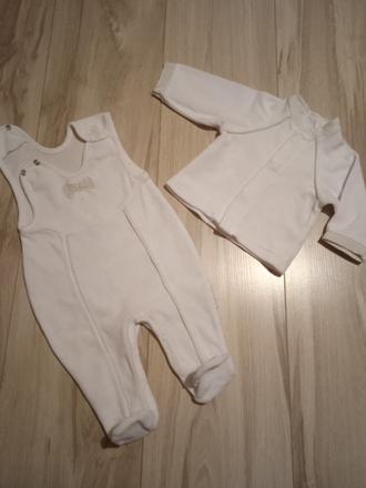 Dojčenská súprava bielej farby, veľ.62, 62