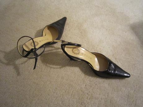 Čierne kožené sandálky - zn.belle - 36, 36