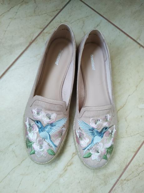Semišové espadrilky s kolibríkom, graceland,40