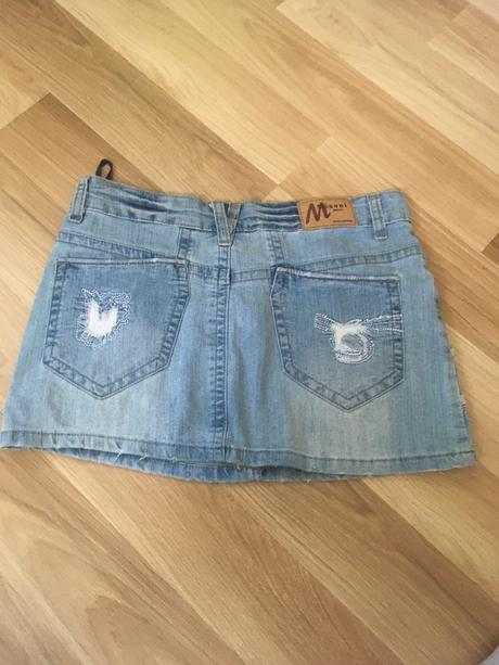 Riflová sukňa mini, xs