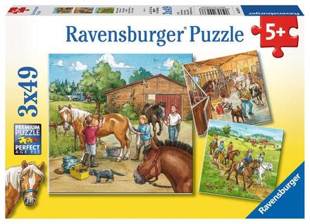 Ravensburger puzzle mon cheval ferme 3x49, 