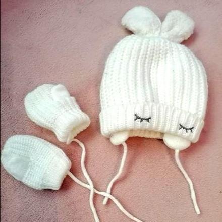 Čiapka + rukavičky, c&a,80