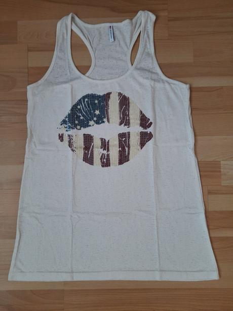 Pohodlné tielko s potlačou, fishbone,l