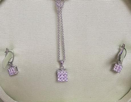 Obojstranná súprava náušnice + prívesok, 