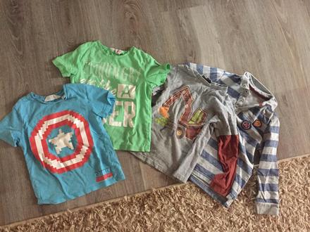 Trička 4 ks, h&m,104