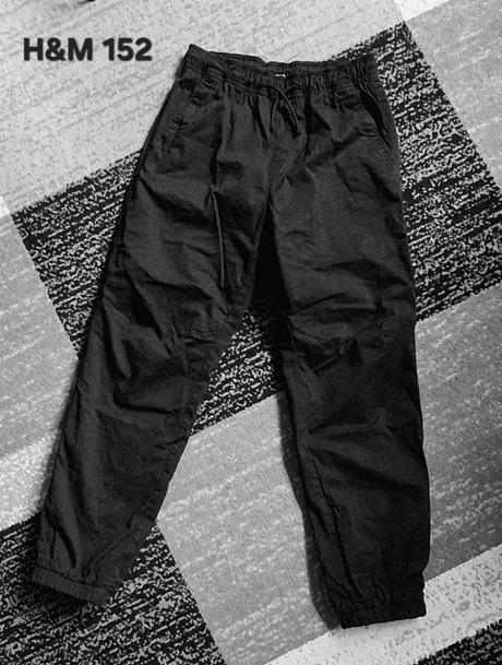 Podšité látkové nohavice h&m 152 čierna, h&m,152