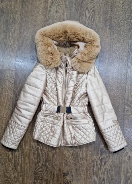 Koženková teplá bunda, xs