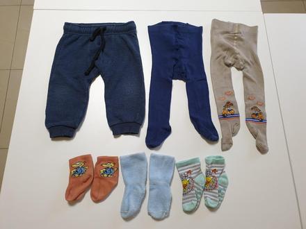 Set šiat - tepláky, pančuchy, ponožky, 68–80