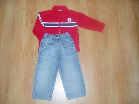 Next rifličky+h&m košeľa, next,98