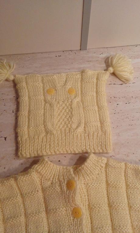 Pletený pulóvrik s čiapočkou, 98