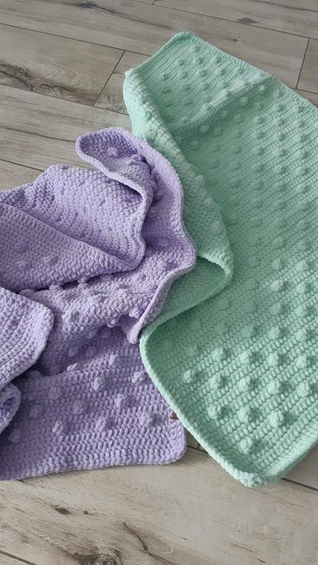 Háčkovaná detská deka s bublinkami, 