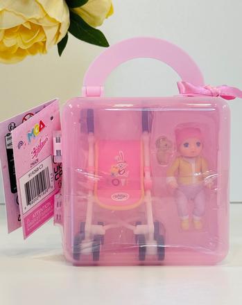 Baby born minis bábika s kočík a zvierací kamarát, 