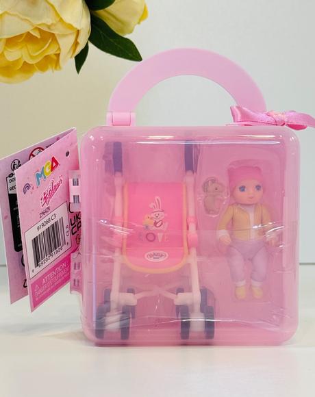 Baby born minis bábika s kočík a zvierací kamarát, 