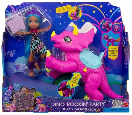 Mattel cave club bábika party tella s dinom, 