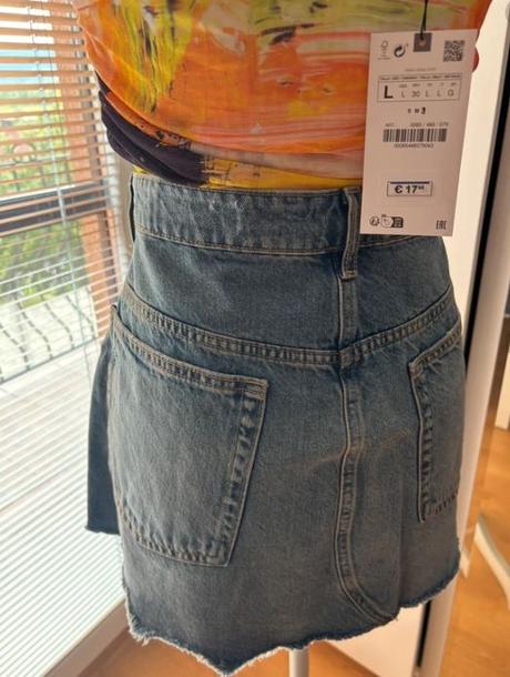 Svetlomodrá riflova minisukna zara - veľkosť xl, zara,xl