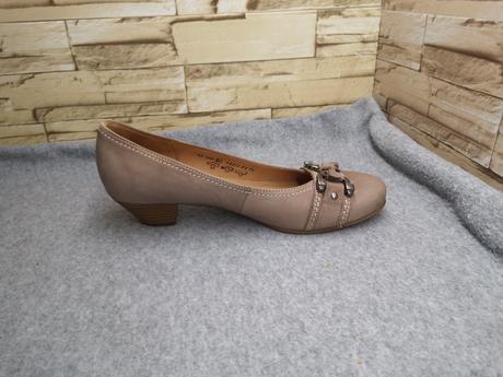 Gabor 39 - dámske kožené šedé lodičky, gabor,39