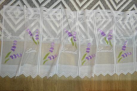 Raz zavesená levandulová záclonka 120x45cm, 