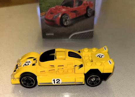 Lego shell ferrari s naťahovacím motorom - 2 kusy, 