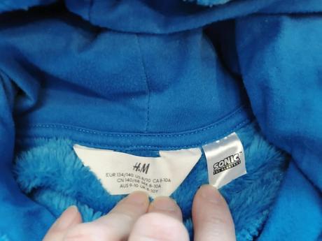 Mikina sonic, veľ. 134/140, h&m,134