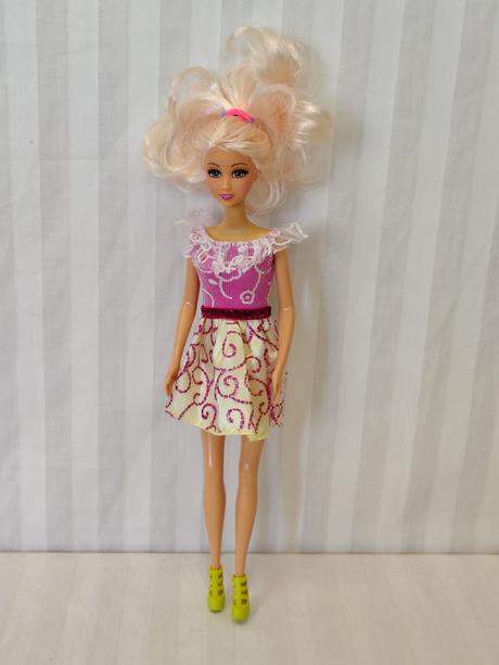 Retro blond bábika 31 cm, originál barbie sandále,