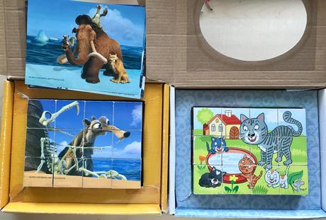 2x puzzle kocky pre najmenších, 