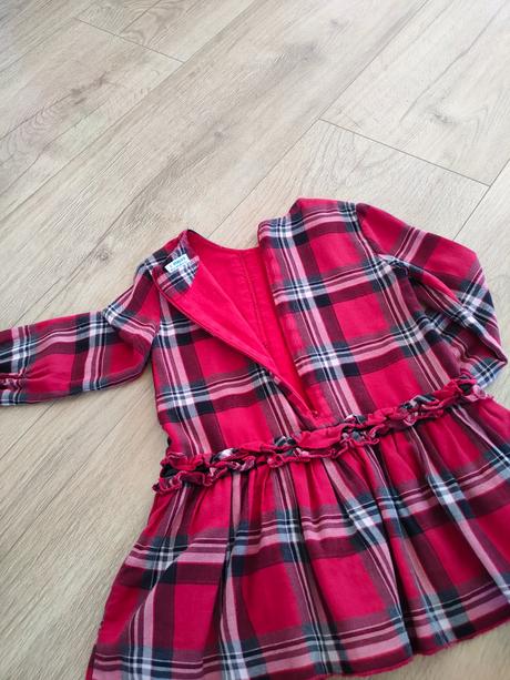 Dievčenské karo vianocne šaty mayoral, veľ. 92, mayoral,92