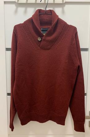 Pánsky bordový pulóver so stojačikom, terranova,l