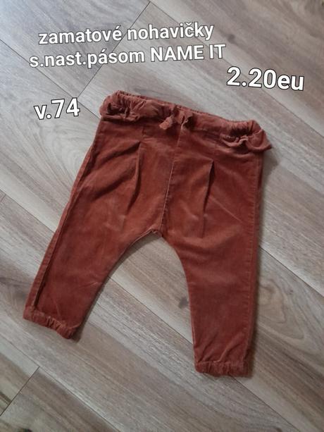 Zamatové nohavicky name it, name it,74