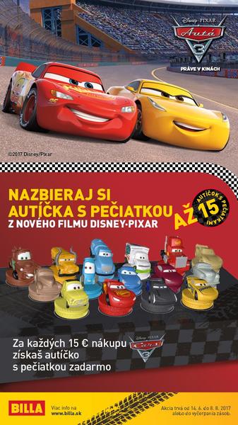 Billa pečiatky autá - cars