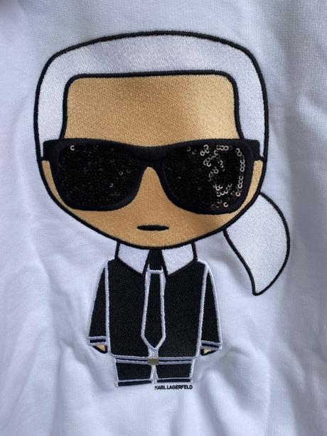 Mikina karl lagerfeld vyšívaná s flitrami, xs