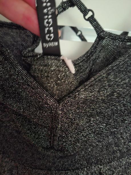 Šaty čierno strieborné, h&m,38