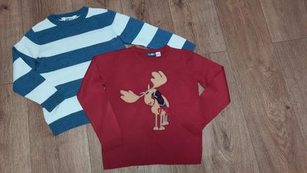 Sveter bielomodrý, h&m,116