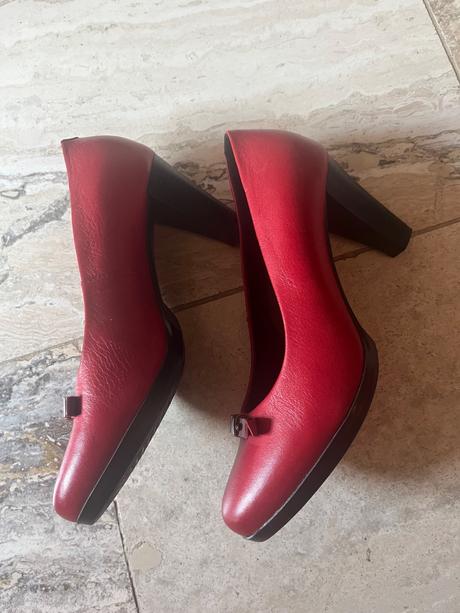 Červené kožené lodičky 37, lasocki,37