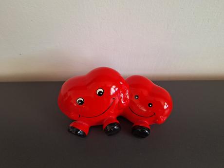 Keramická pokladnička srdiečka,