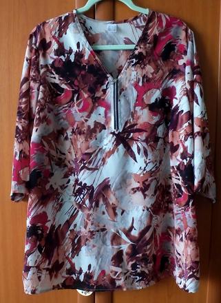 Letná blúzka oranžovo hnedá, v. 2xl, xxl