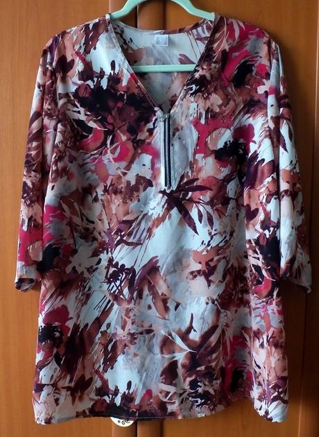 Letná blúzka oranžovo hnedá, v. 2xl, xxl