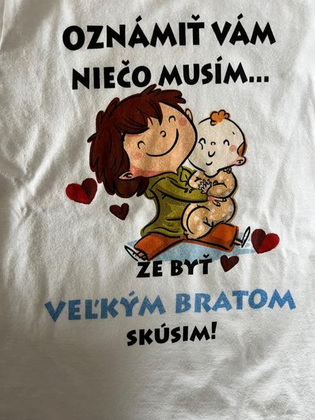 Tričko oznámenie tehotenstva, 104