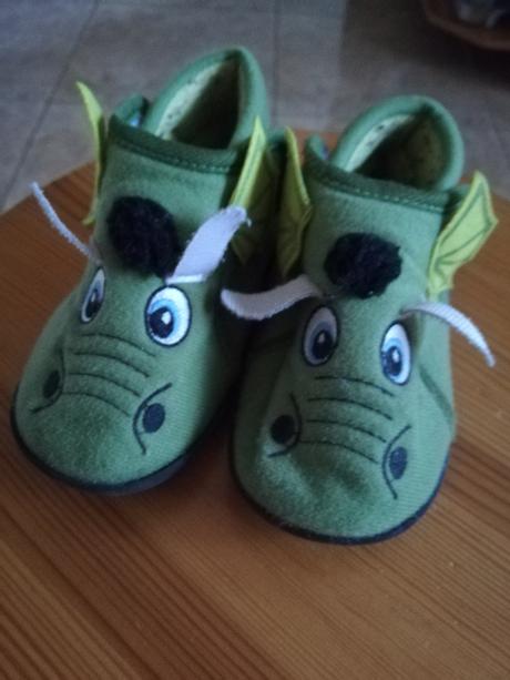 Zelene papučky dráčík, lupilu,24