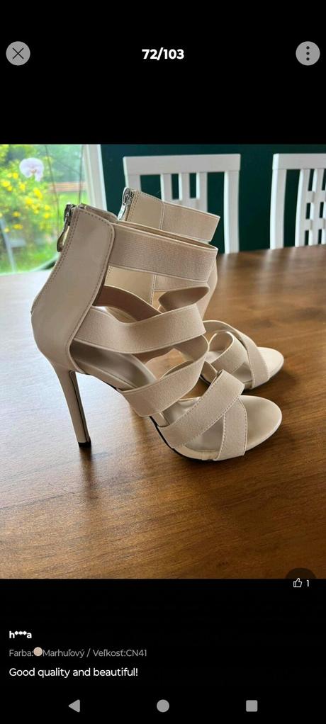 Béžové sandále, 38