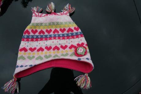Zimná čiapka a rukavice, h&m,122