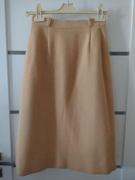 Flaušová sukňa krémovo žltá, s