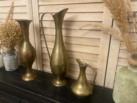 Mosadzná váza 35 cm, 