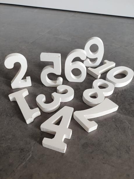 Drevené 8cm čísla 1-10, 