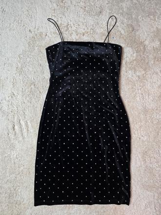 Trblietave zamatove saty, h&m,xs