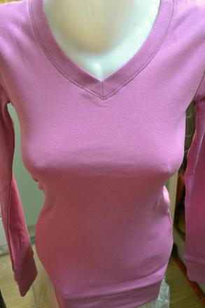 Lilavé dlhšie bavlnené pružné tričko xs/s, xs