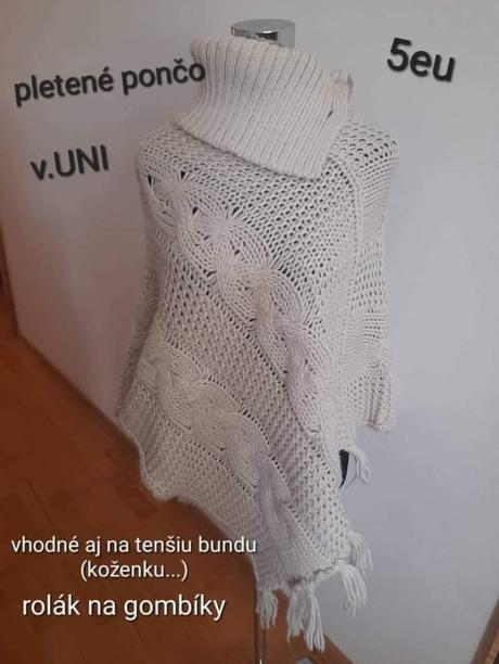 Pletené pončo, m